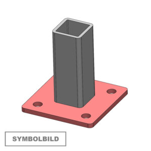 Ankerplatte 100×100 für Formrohr 40×40