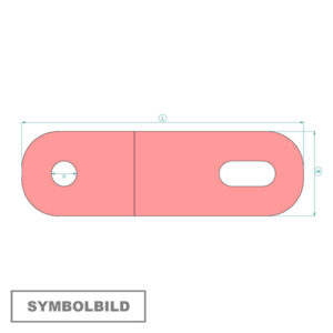 Anschweißlasche 40×30 und 60×30 für Formrohr Geländersteher 40×40